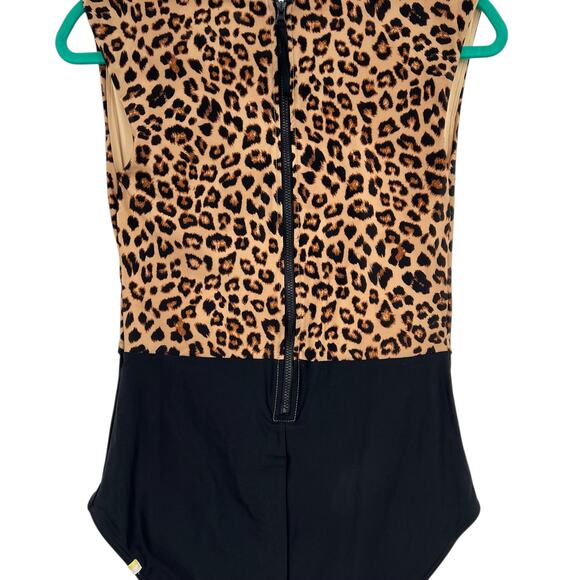 Summersalt The Surf Swimsuit One Piece Leopard Print Black Size US 10 - Picture 8 of 11